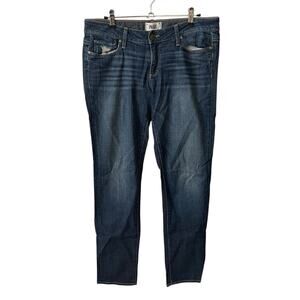 Paige 28 Jimmy Jimmy Skinny Jeans Dark Blue Basic Casual Full Length